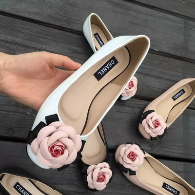 CHANEL Shallow mouth flat shoes Women--062